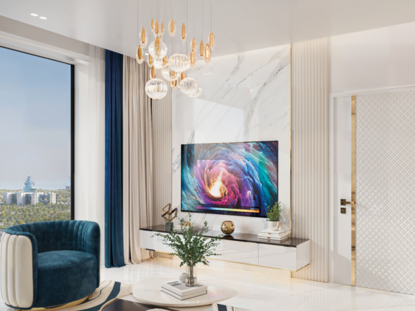 1 BHK Living and TV Area